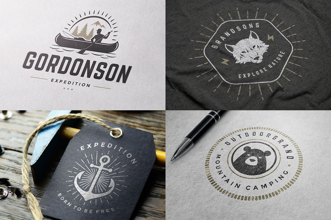 50 Outdoor logos and badges