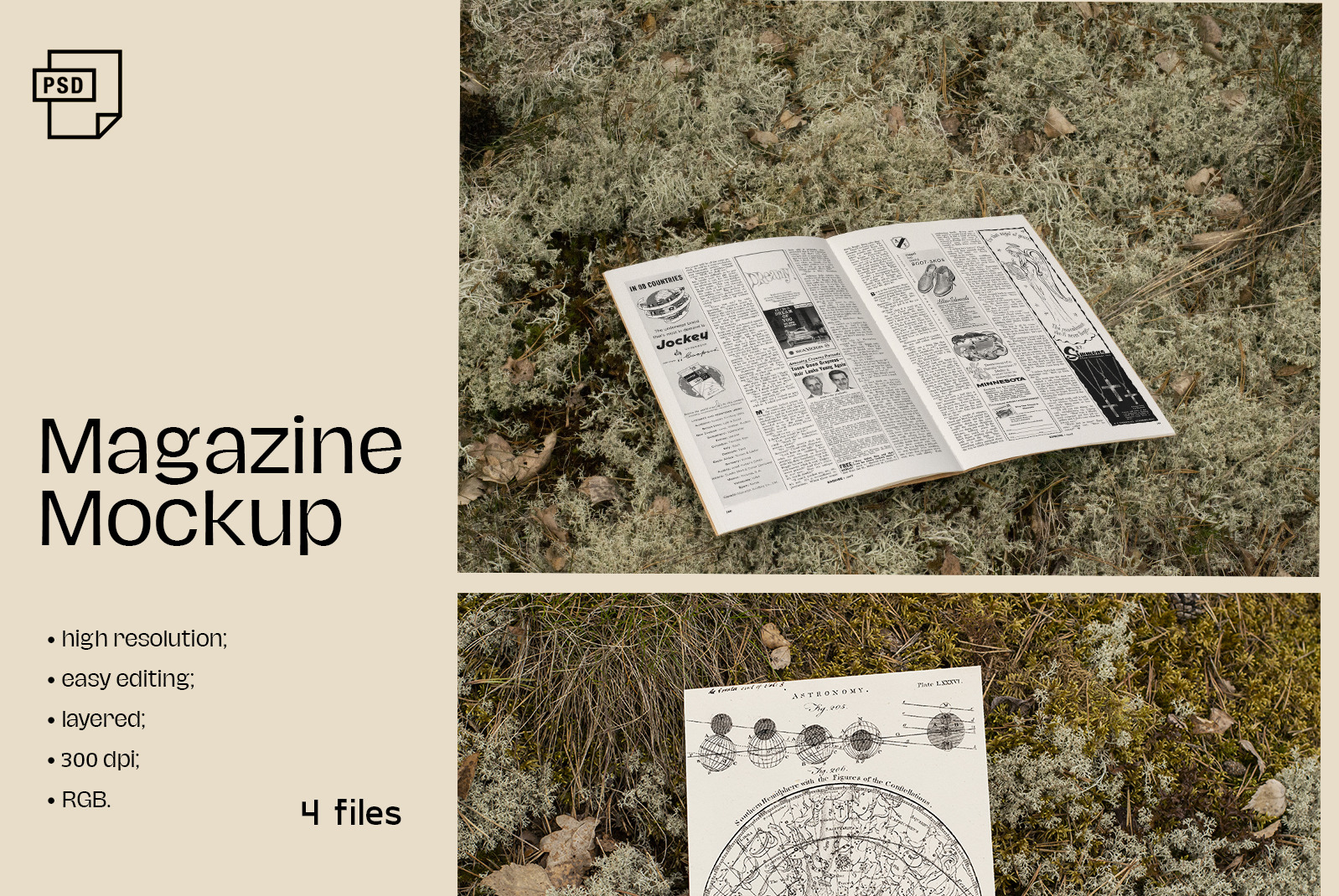 A4 Magazine Mockup Set A4 Magazine Mockup Set