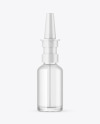 Clear Glass Nasal Spray Bottle Mockup