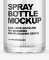 Clear Glass Nasal Spray Bottle Mockup