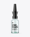 Clear Glass Nasal Spray Bottle Mockup