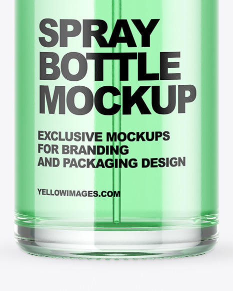 Clear Glass Nasal Spray Bottle Mockup