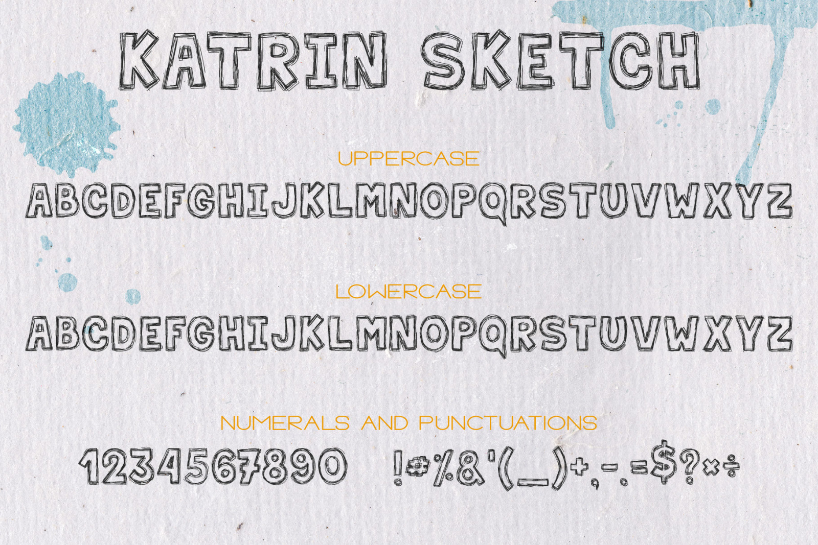 Katrin Sketch - Uppercase Font Katrin Sketch - Uppercase Font