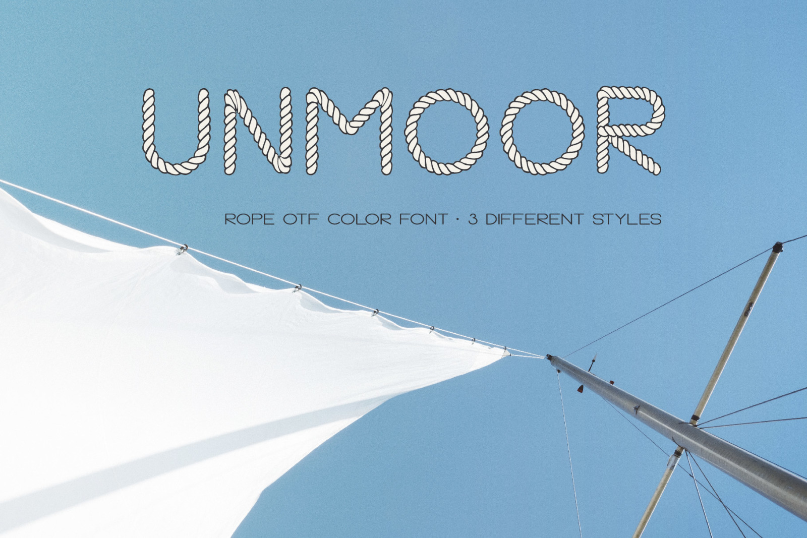 Unmoor - Color and Outline Rope Font Unmoor - Color and Outline Rope Font