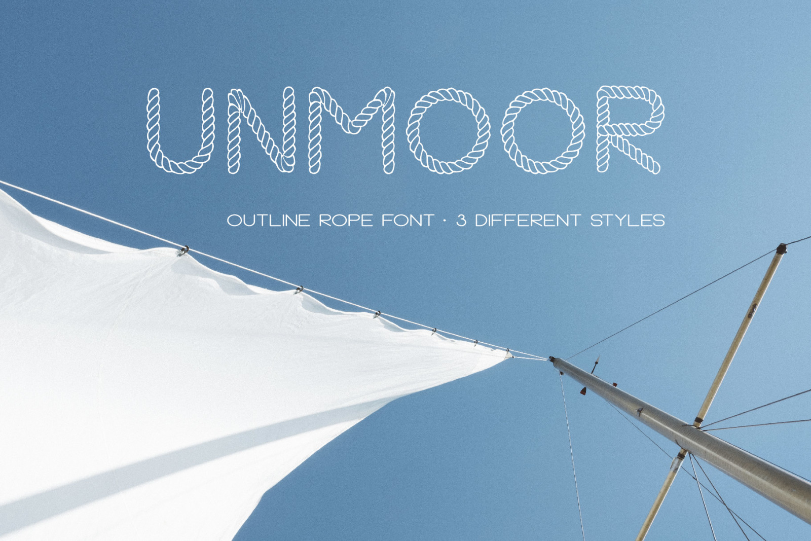Unmoor - Color and Outline Rope Font Unmoor - Color and Outline Rope Font
