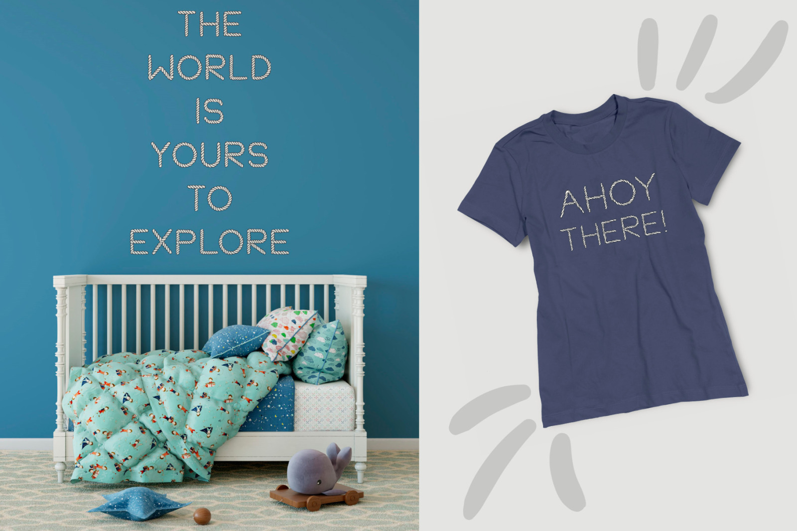 Unmoor - Color and Outline Rope Font Unmoor - Color and Outline Rope Font