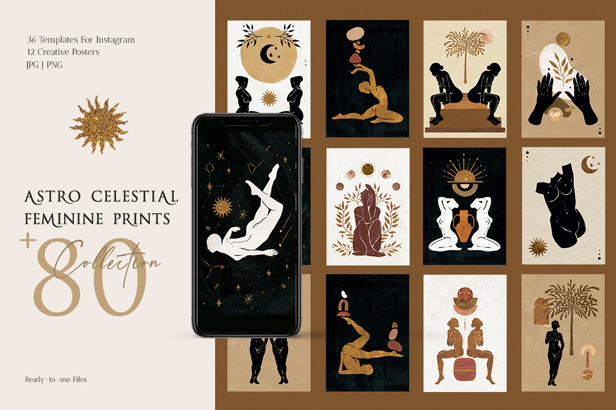 Astro Celestial Feminine Prints Astro Celestial Feminine Prints