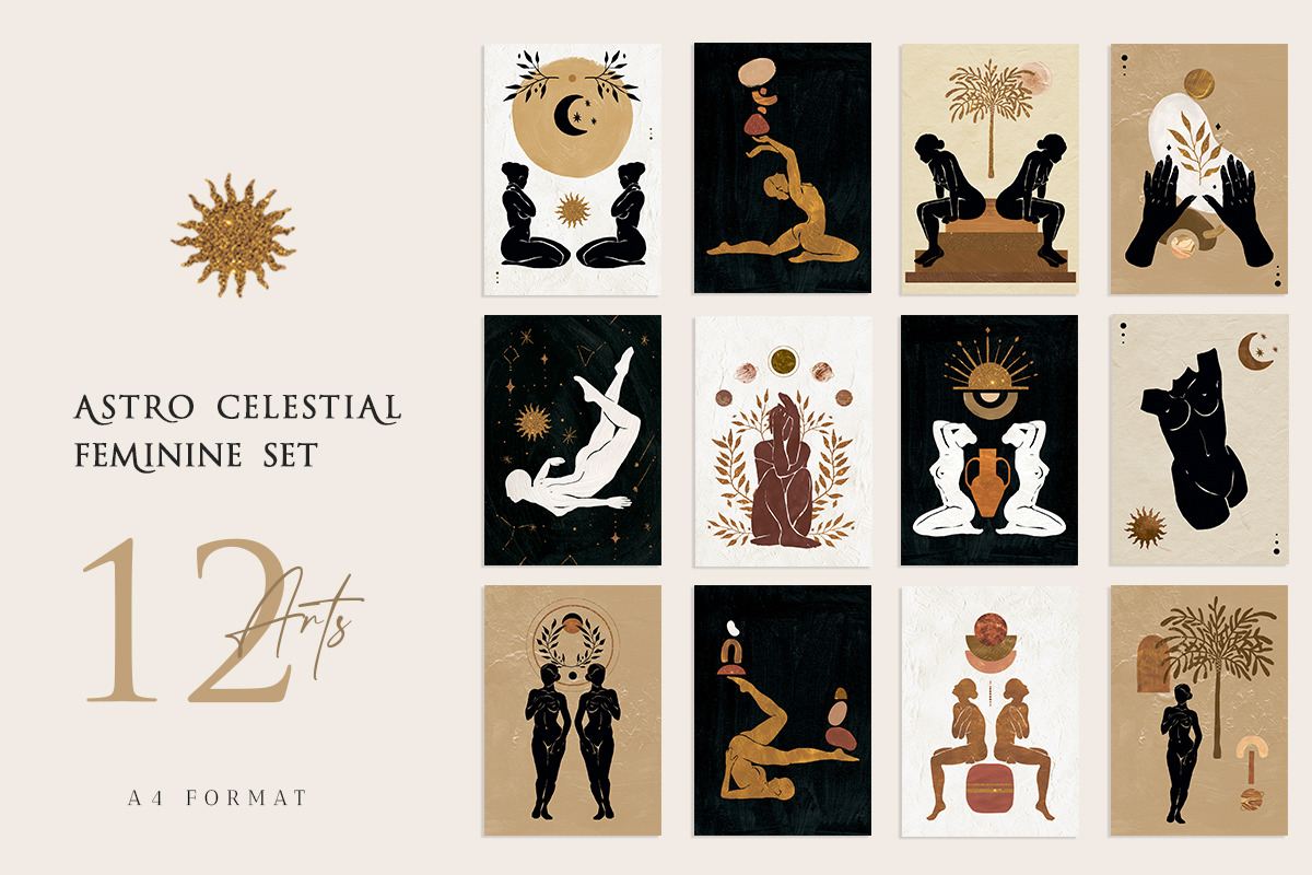 Astro Celestial Feminine Prints Astro Celestial Feminine Prints