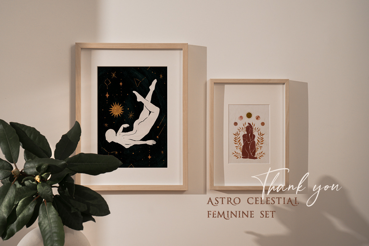 Astro Celestial Feminine Prints