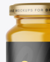 Clear Glass Jar with Honey Mockup