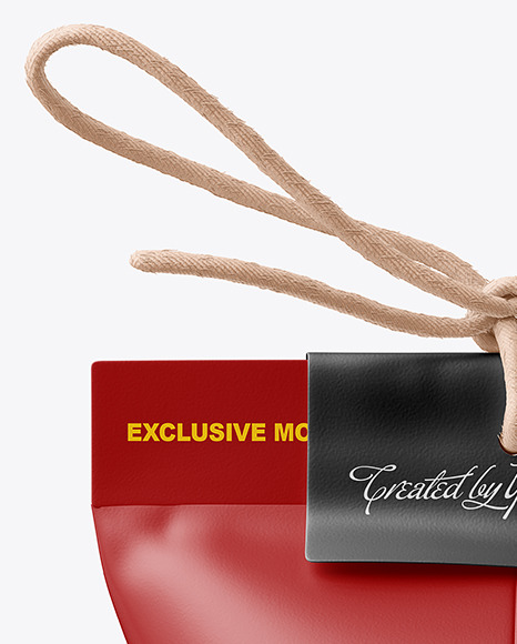 Triangle Matte Paper Packaging With Rope Bow Mockup