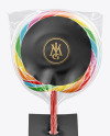 Swirl Lollipop with Stick Label Mockup