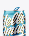 Metallic Drink Can Mockup