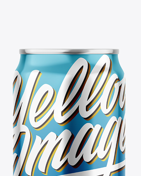 Metallic Drink Can Mockup