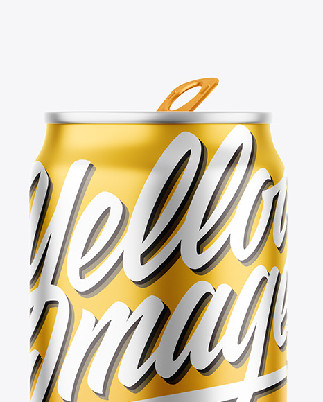 Matte Metallic Drink Can Mockup