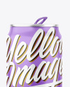 Metallic Drink Can With Glossy Finish Mockup