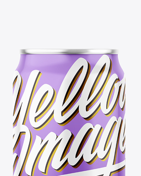 Metallic Drink Can With Glossy Finish Mockup