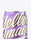 Metallic Drink Can With Glossy Finish Mockup