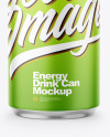 Metallic Drink Can With Matte Finish Mockup