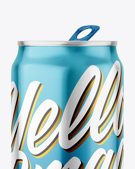 Metallic Drink Can Mockup