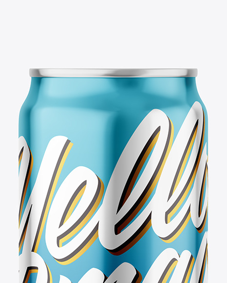 Metallic Drink Can Mockup