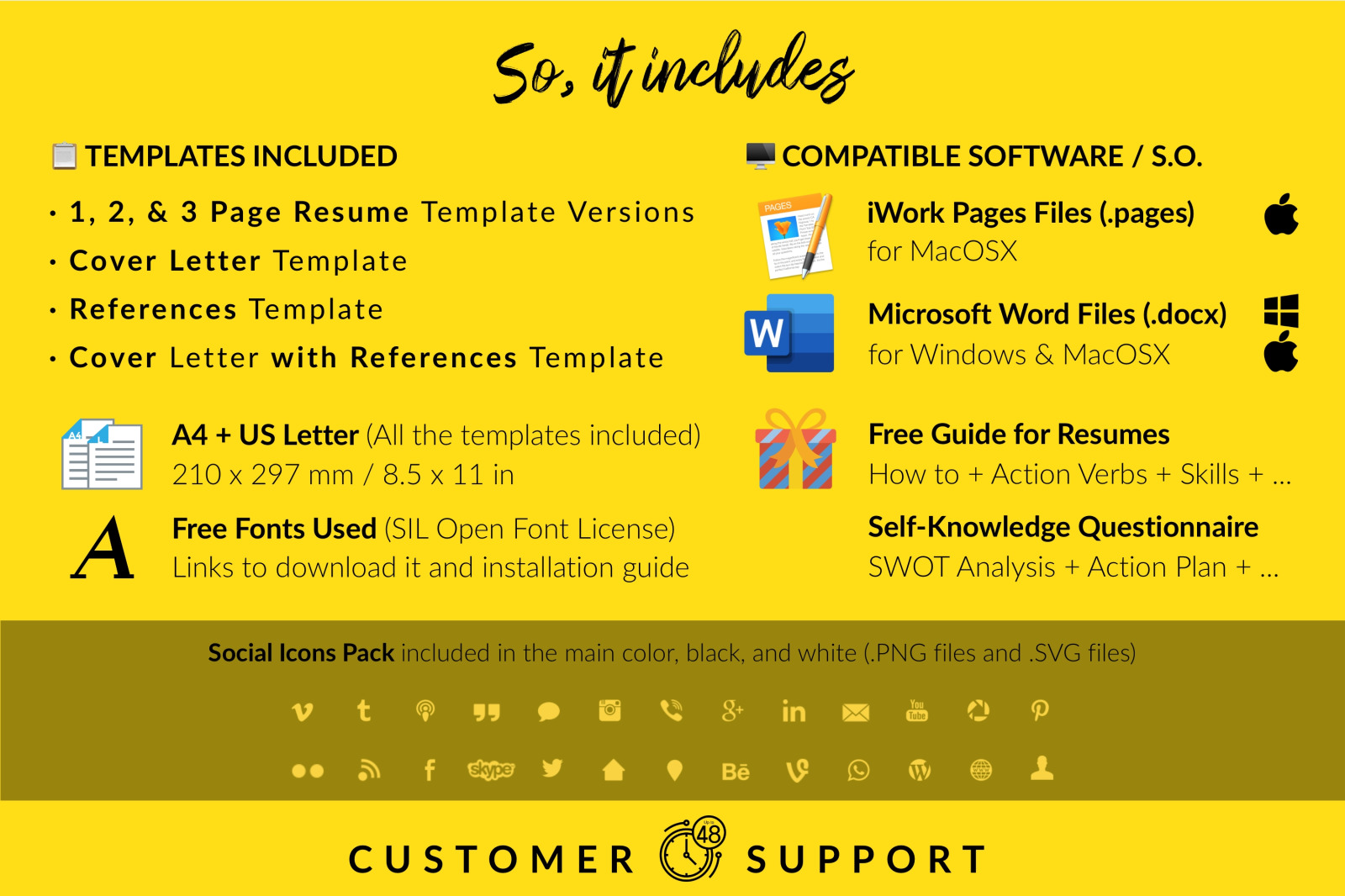 Creative Resume Template for Microsoft Word & Apple Pages // Mia Miller CV Design Template Creative Resume Template for Microsoft Word & Apple Pages // Mia Miller CV Design Template