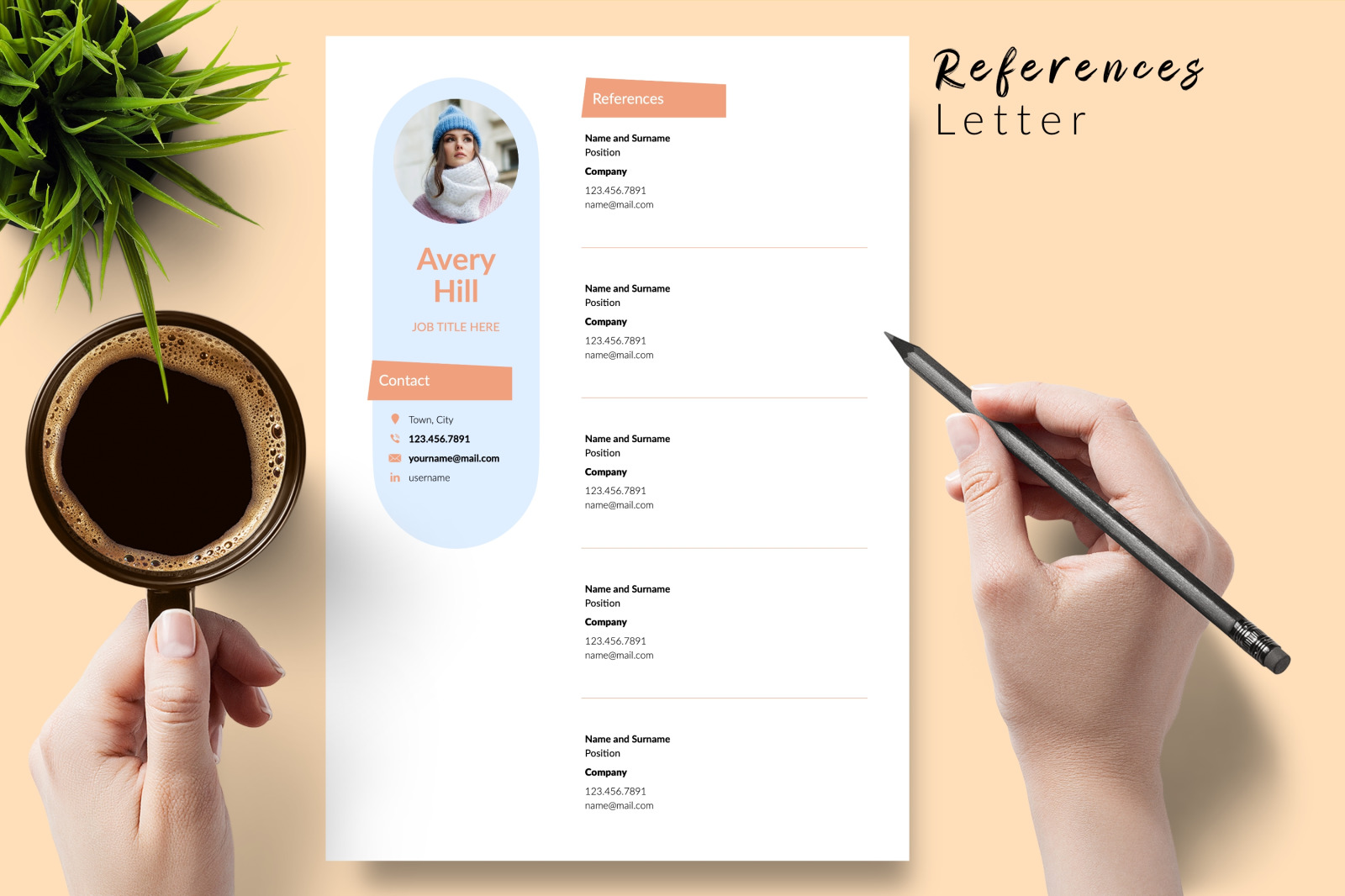 Creative Resume Template for Microsoft Word & Apple Pages // Avery Hill CV Design Template Creative Resume Template for Microsoft Word & Apple Pages // Avery Hill CV Design Template