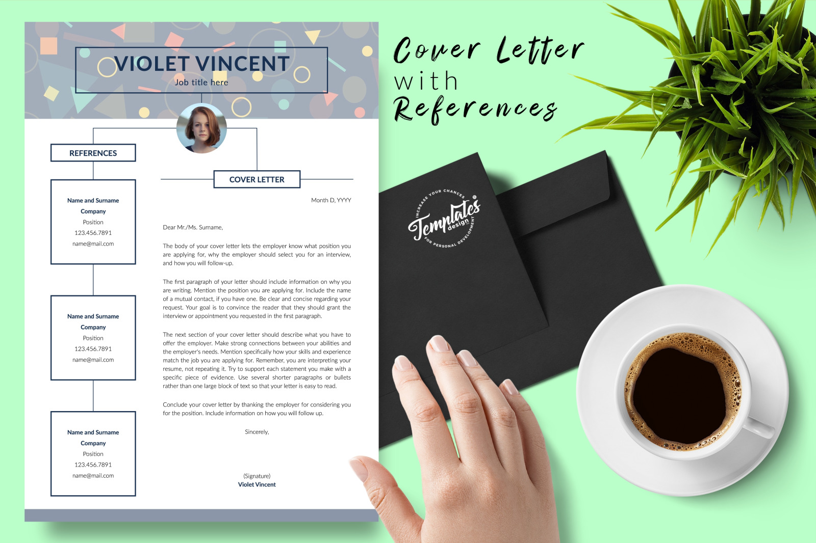 Creative Resume Template for Microsoft Word & Apple Pages // Violet Vincent CV Design Template Creative Resume Template for Microsoft Word & Apple Pages // Violet Vincent CV Design Template