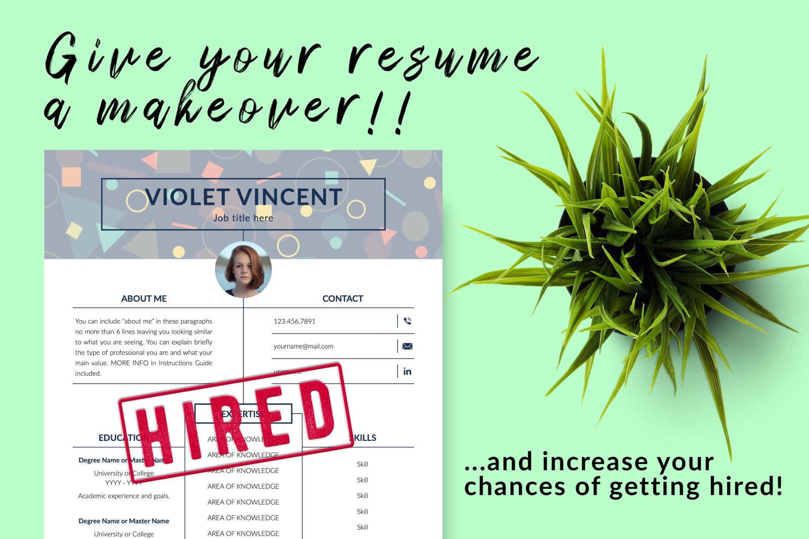 Creative Resume Template for Microsoft Word & Apple Pages // Violet Vincent CV Design Template Creative Resume Template for Microsoft Word & Apple Pages // Violet Vincent CV Design Template