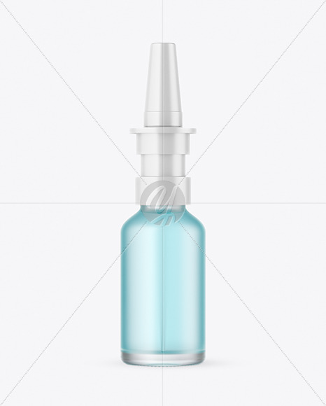 Frosted Glass Nasal Spray Bottle Mockup