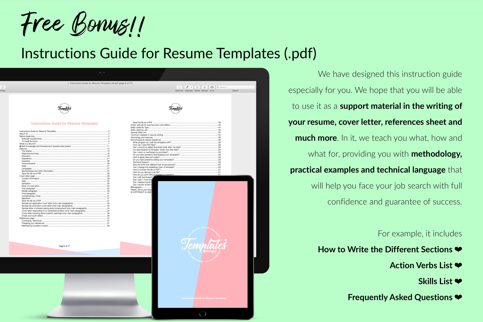 Modern Resume Template for Microsoft Word & Apple Pages // Camila King CV Design Template Modern Resume Template for Microsoft Word & Apple Pages // Camila King CV Design Template