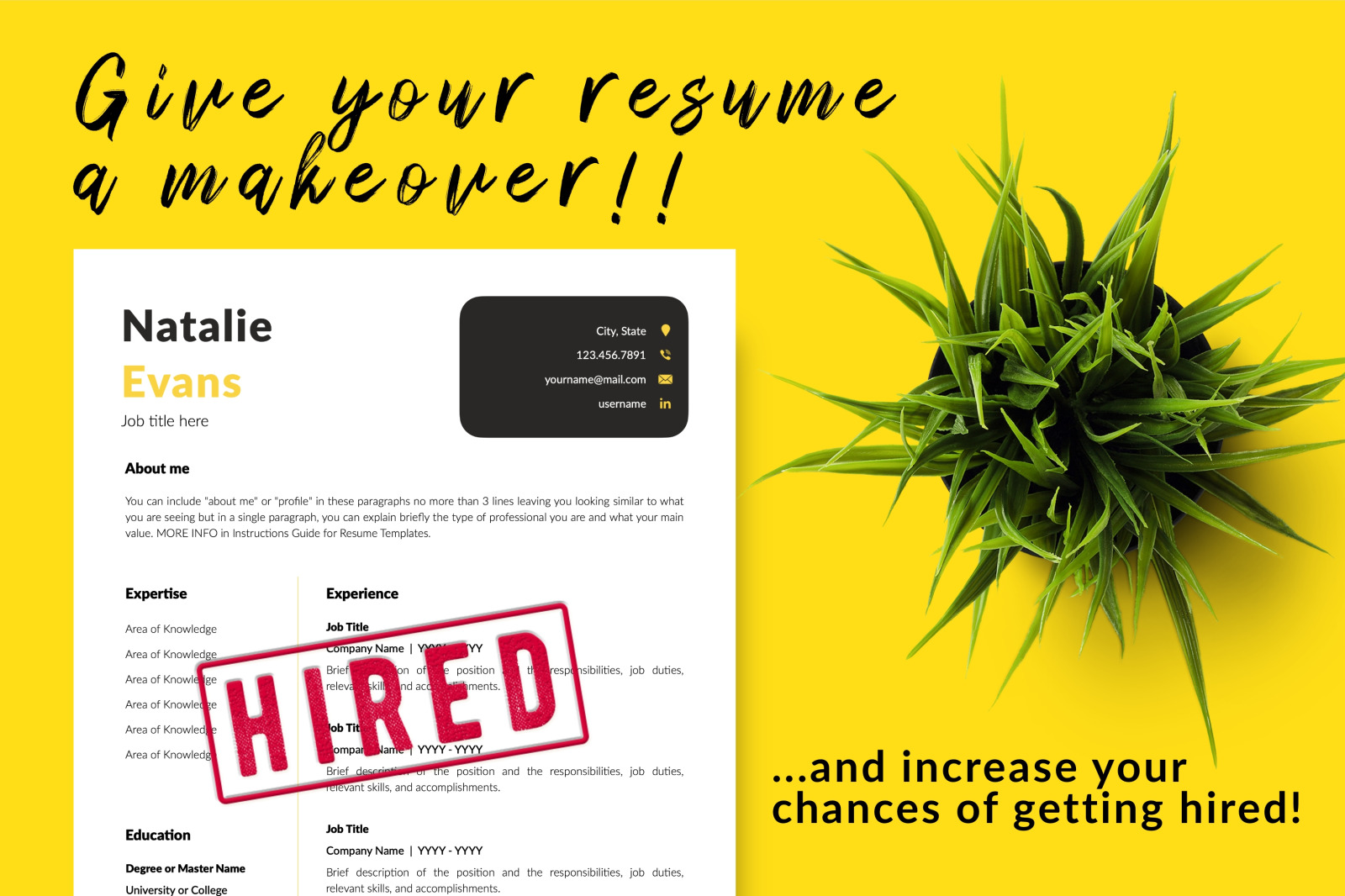 Simple Resume Template for Microsoft Word & Apple Pages // Natalie Evans CV Design Template Simple Resume Template for Microsoft Word & Apple Pages // Natalie Evans CV Design Template