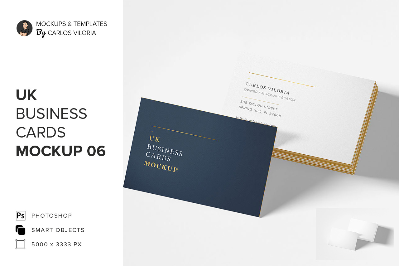 UK Business Cards Mockup 06