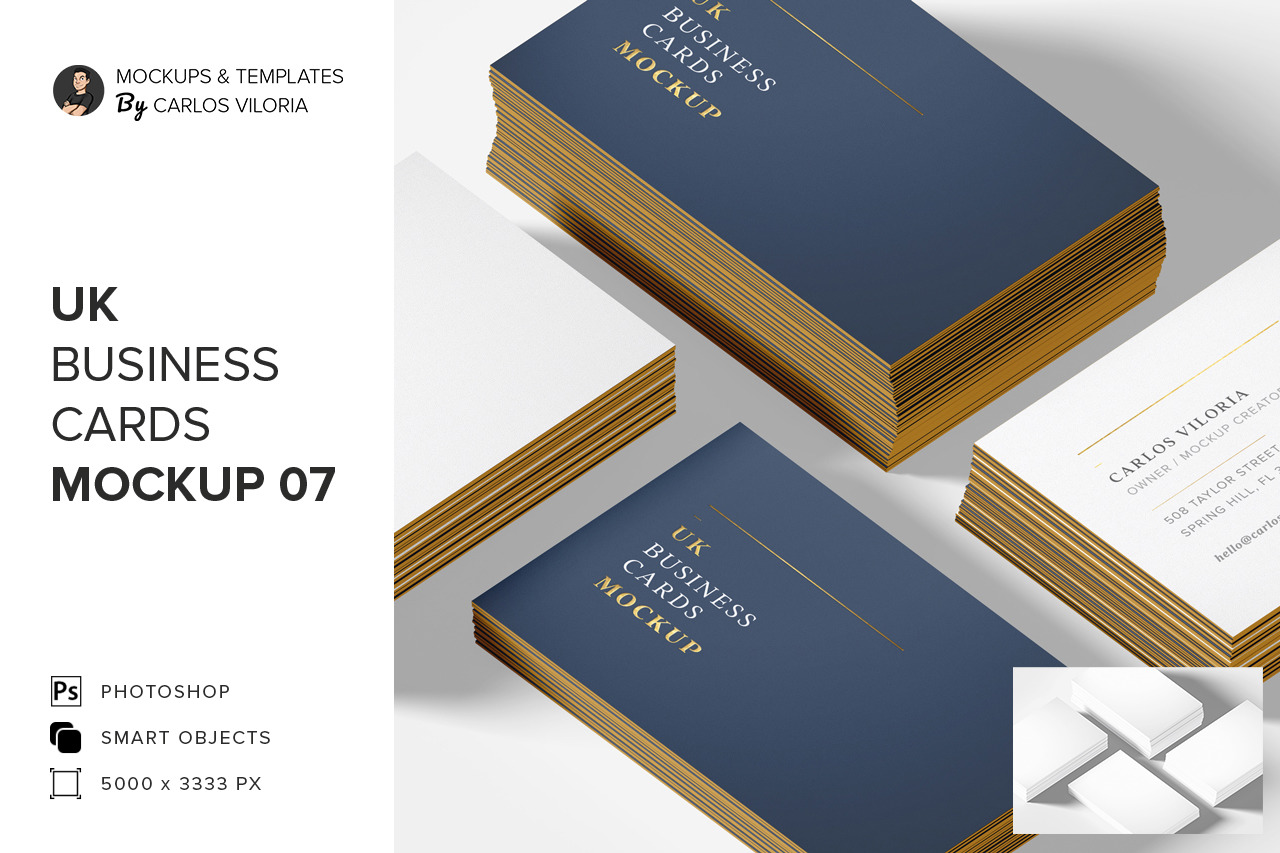 UK Business Cards Mockup 07