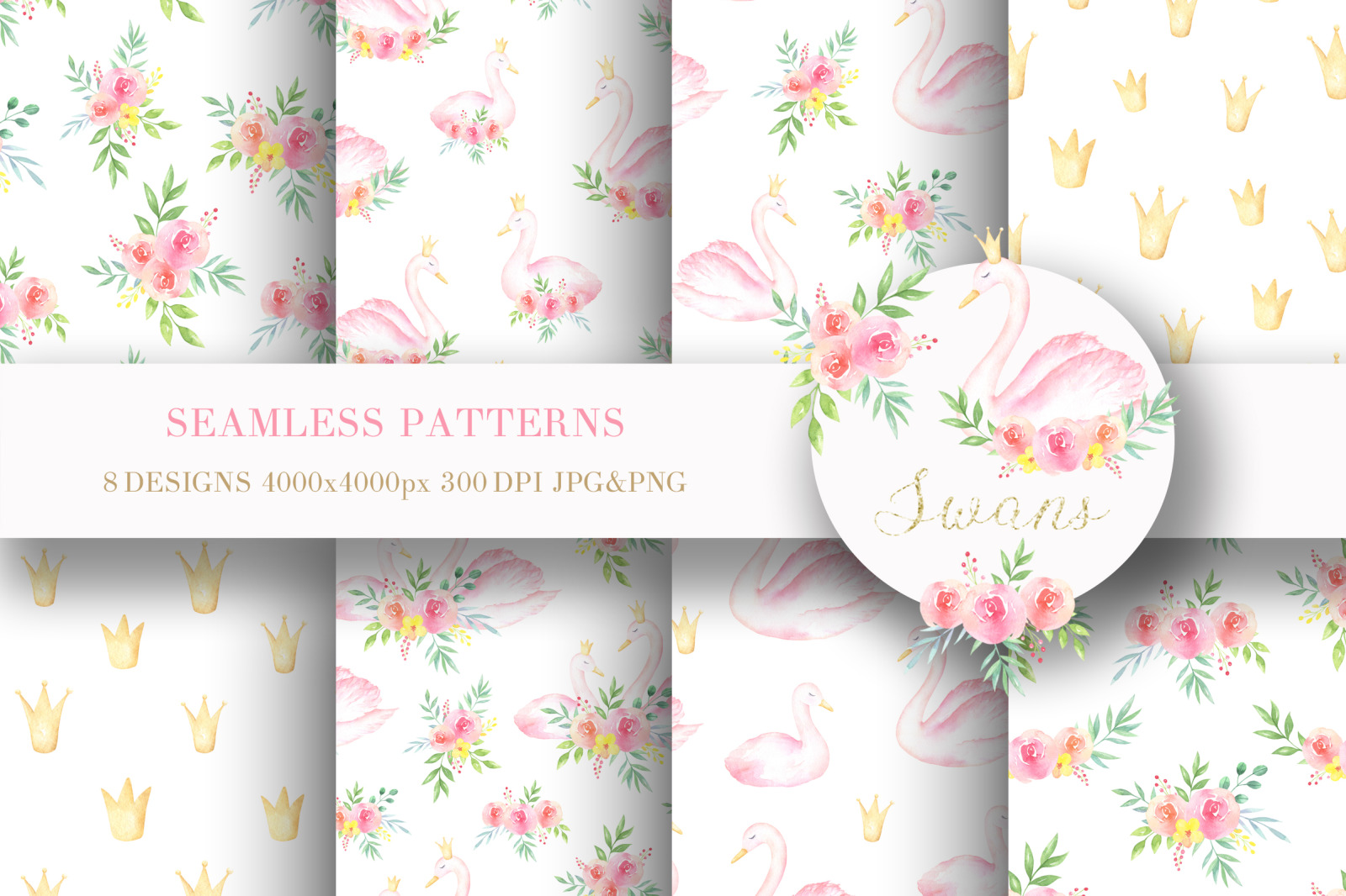 Swans Watercolor Collection Swans Watercolor Collection