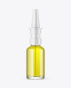 Clear Glass Nasal Spray Bottle Mockup