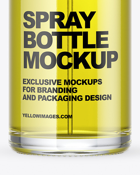 Clear Glass Nasal Spray Bottle Mockup