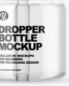 Clear Glass Dropper Bottle Mockup