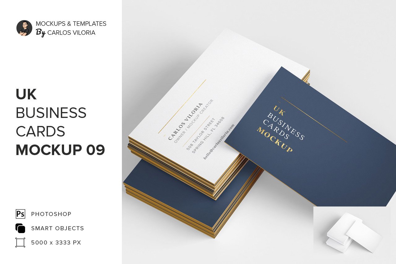 UK Business Cards Mockup 09 UK Business Cards Mockup 09