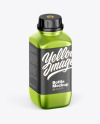 Metallic Bottle Mockup - Half Side View