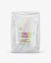 Glossy Food Bag Mockup - Front View