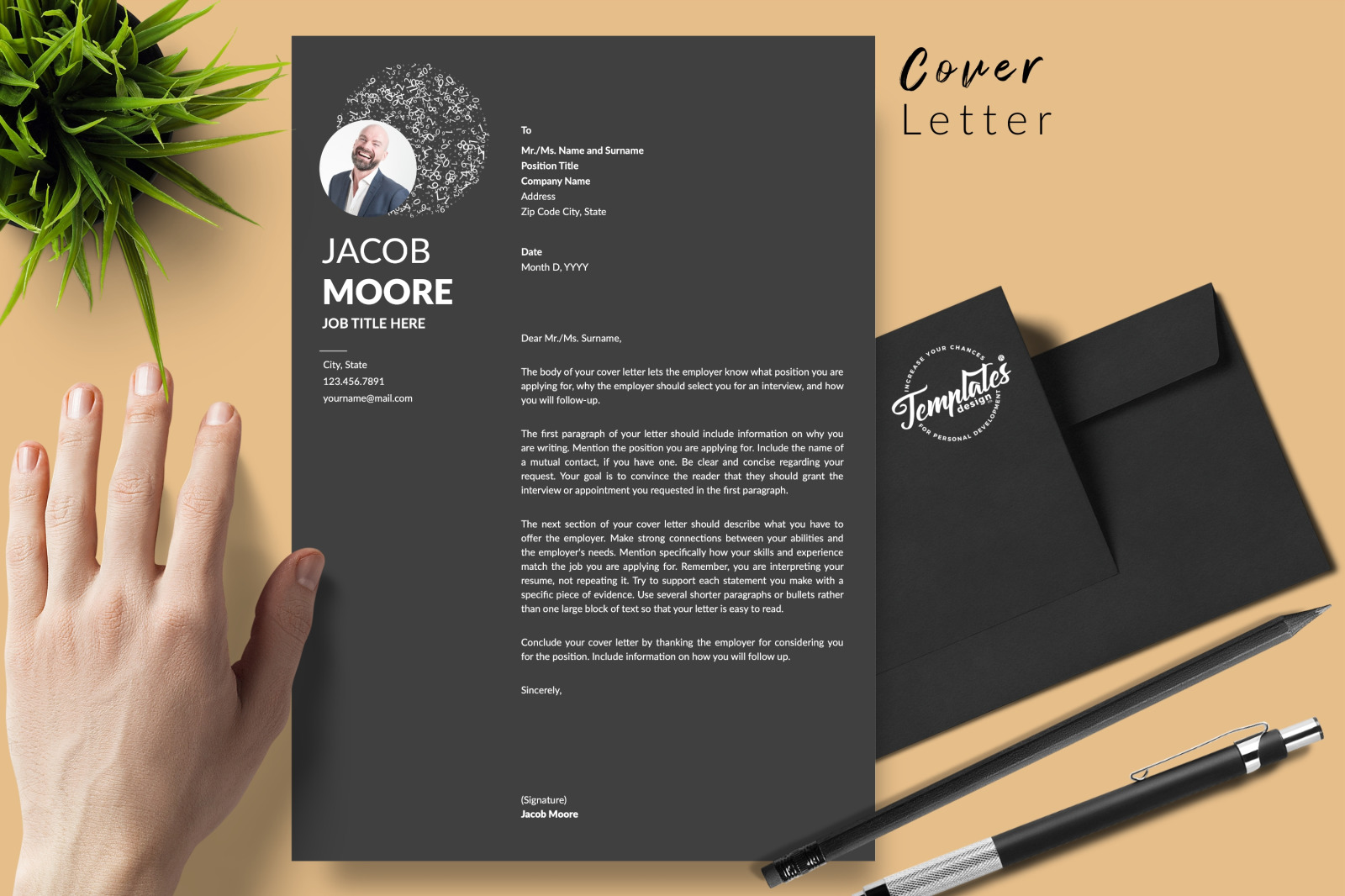 Creative Resume Template Bundle for Microsoft Word &amp; Apple Pages // Jacob Moore CV Design Template