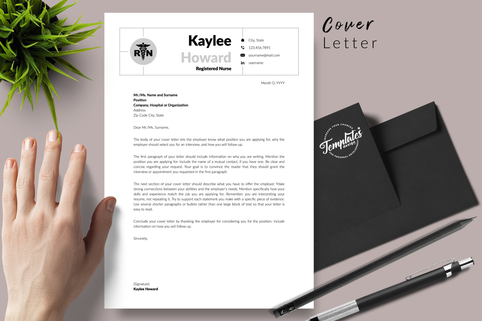 Nurse Resume Template for Microsoft Word & Apple Pages // Kaylee Howard CV Design Template Nurse Resume Template for Microsoft Word & Apple Pages // Kaylee Howard CV Design Template