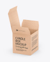 Candle W/ Kraft Box Mockup