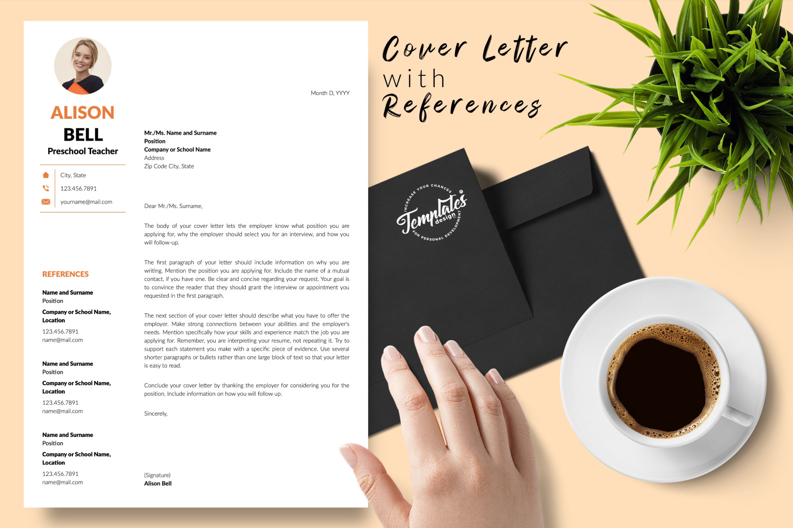 Teacher Resume Template for Microsoft Word & Apple Pages // Alison Bell CV Design Template Teacher Resume Template for Microsoft Word & Apple Pages // Alison Bell CV Design Template