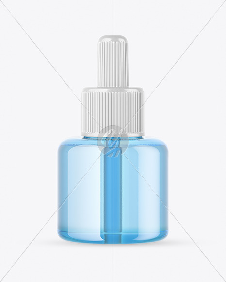 Blue Glass Dropper Bottle Mockup