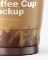 Coffee Cup with Cocoa Powder and Topping Mockup