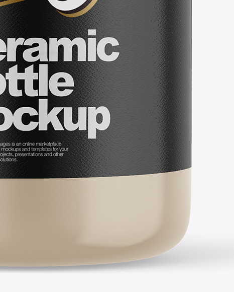 Glossy Ceramic Bottle Mockup