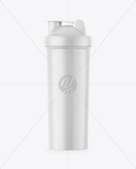 Matte Shaker Bottle Mockup - Front View