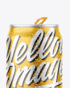 Matte Metallic Drink Can With Condensation Mockup